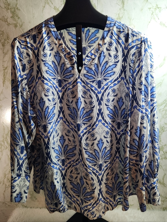Talbots Tops - TALBOTS Plus Beautiful Blue/White Top